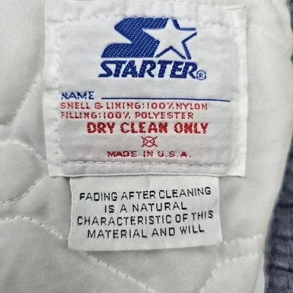 STARTER VINTAGE 90S PUFFY JACKET MINERAL WASH GEORGETOWN  BULLDOGS XL - Picture 10 of 16